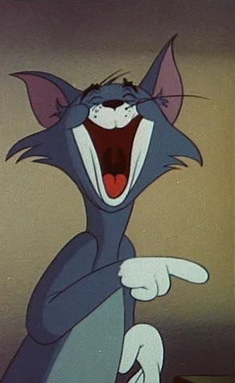 High Quality Tom the Cat (Tom and Jerry) Laughing and Pointing Blank Meme Template