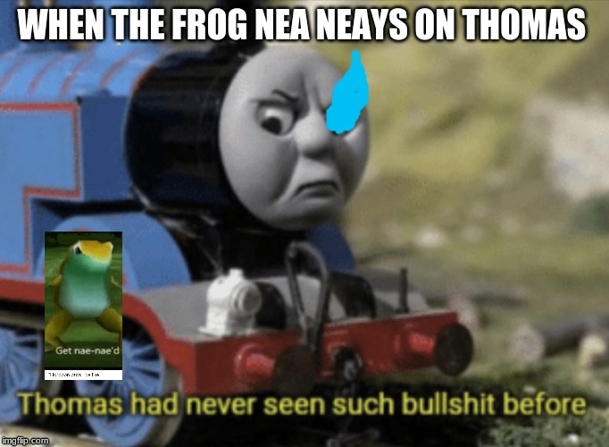 Thomas The Train | WHEN THE FROG NEA NEAYS ON THOMAS | image tagged in thomas the train | made w/ Imgflip meme maker