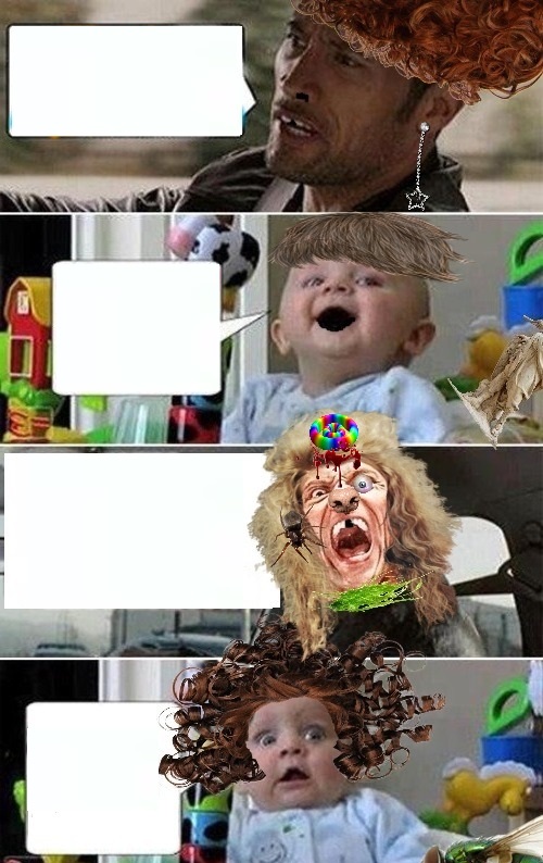 High Quality ANGRY Rock Driving Baby! Blank Meme Template