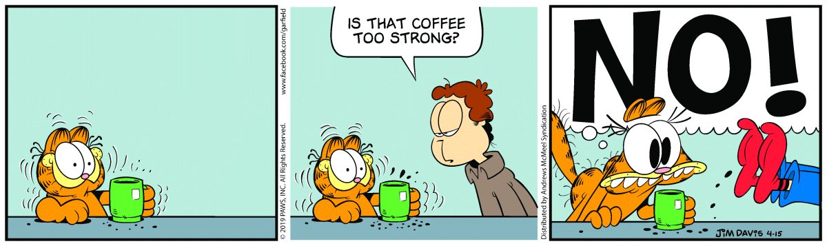 Garfield Crazy Coffee Blank Meme Template