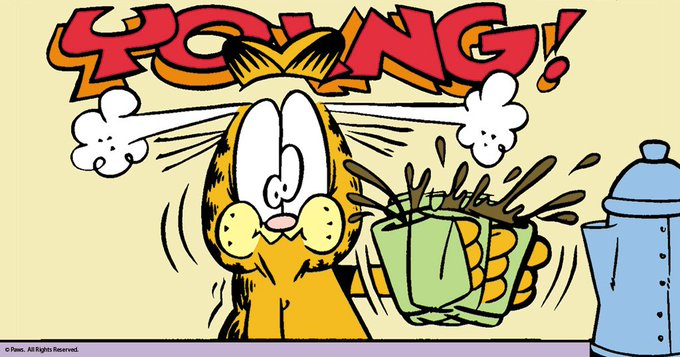 High Quality Garfield Coffee! Blank Meme Template