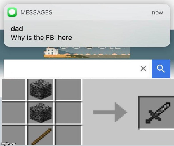 Why is FBI Here | image tagged in why is the fbi here,memes,minecraft | made w/ Imgflip meme maker