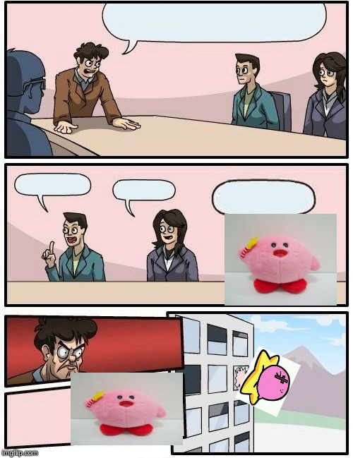 kirb out Blank Meme Template