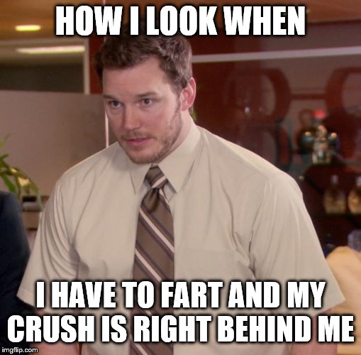 Afraid To Ask Andy Meme | HOW I LOOK WHEN; I HAVE TO FART AND MY CRUSH IS RIGHT BEHIND ME | image tagged in memes,afraid to ask andy | made w/ Imgflip meme maker