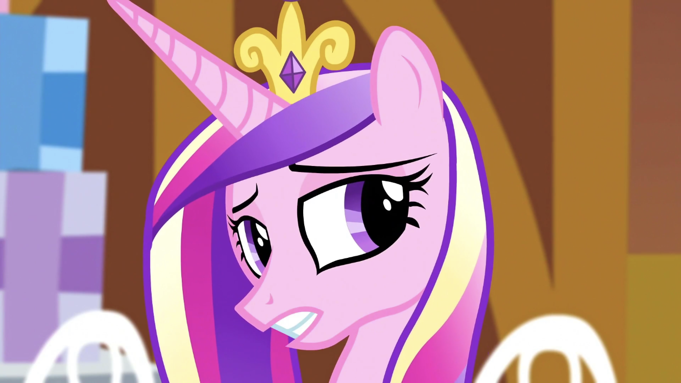High Quality Princess Cadance looking Shining Armor is crying Blank Meme Template