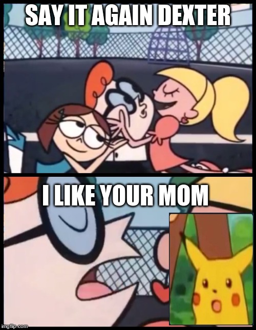 Say it Again, Dexter | SAY IT AGAIN DEXTER; I LIKE YOUR MOM | image tagged in memes,say it again dexter | made w/ Imgflip meme maker