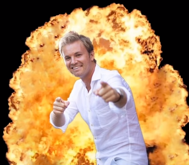 Rosberg Explosion Blank Meme Template
