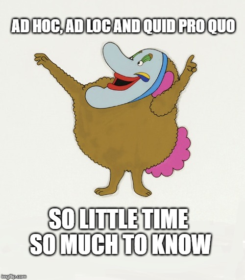 Jeremy | AD HOC, AD LOC AND QUID PRO QUO; SO LITTLE TIME 
SO MUCH TO KNOW | image tagged in jeremy | made w/ Imgflip meme maker