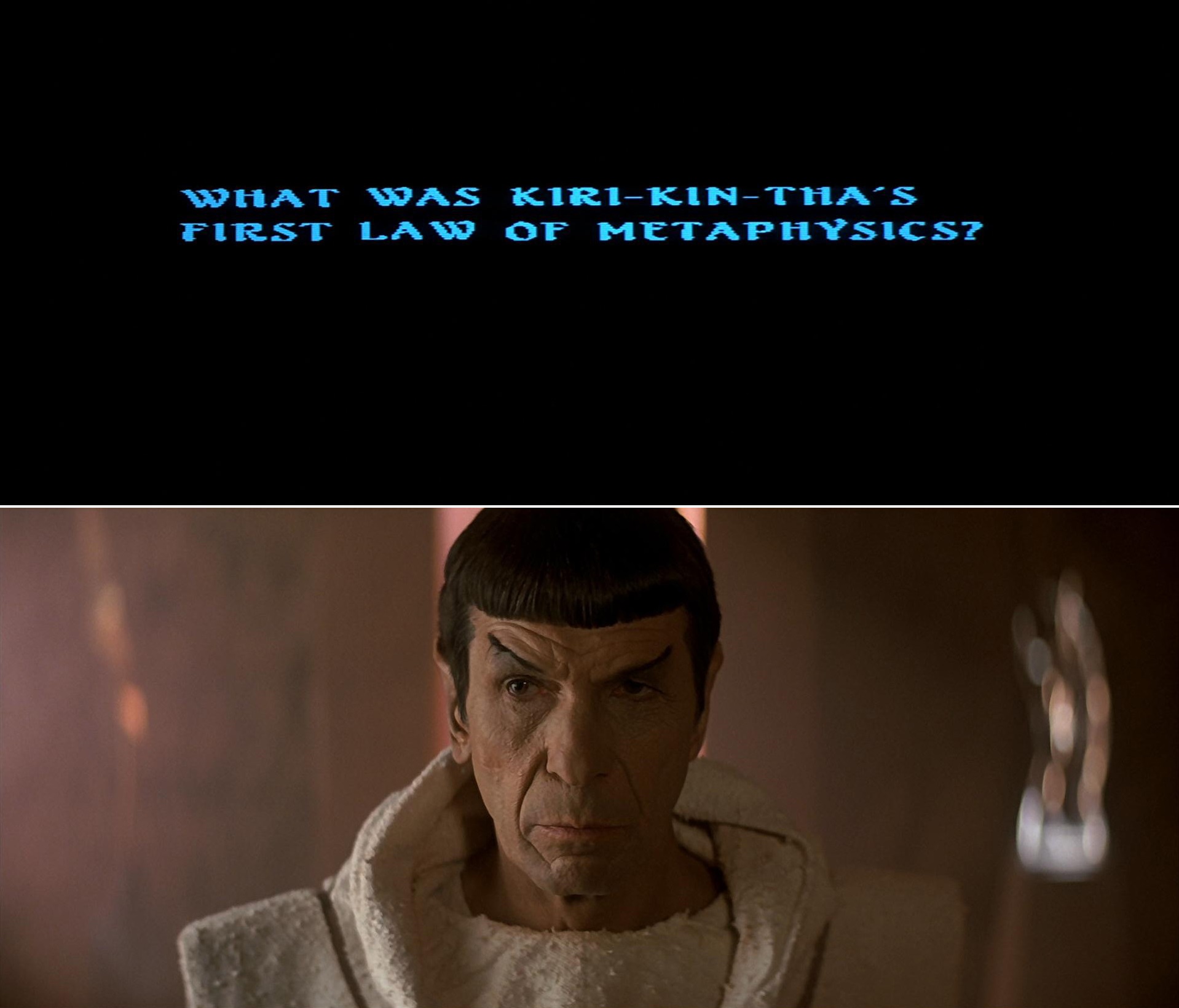 Star Trek IV Spock Training Metaphysics Blank Meme Template