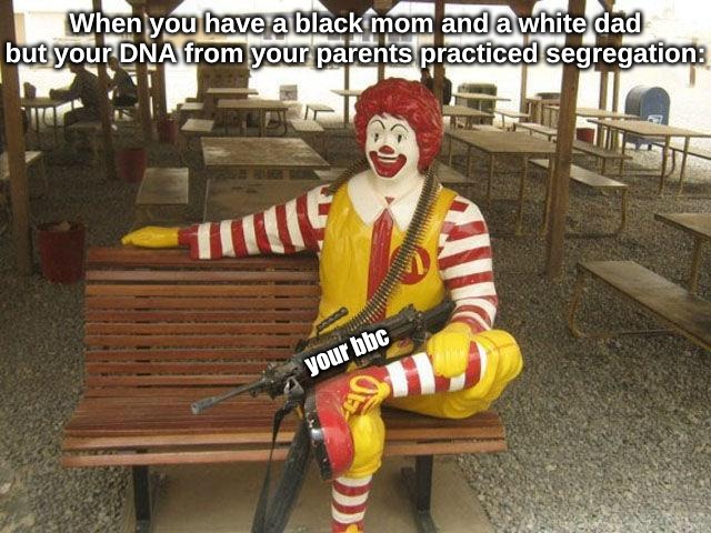 When you have a black mom and a white dad but your DNA from your parents practiced segregation:; your bbc | image tagged in memes,kids | made w/ Imgflip meme maker