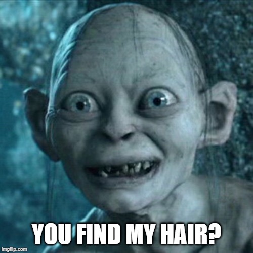 Gollum Meme | YOU FIND MY HAIR? | image tagged in memes,gollum | made w/ Imgflip meme maker