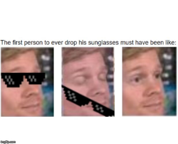 Dropping Sunglasses | image tagged in funny meme | made w/ Imgflip meme maker