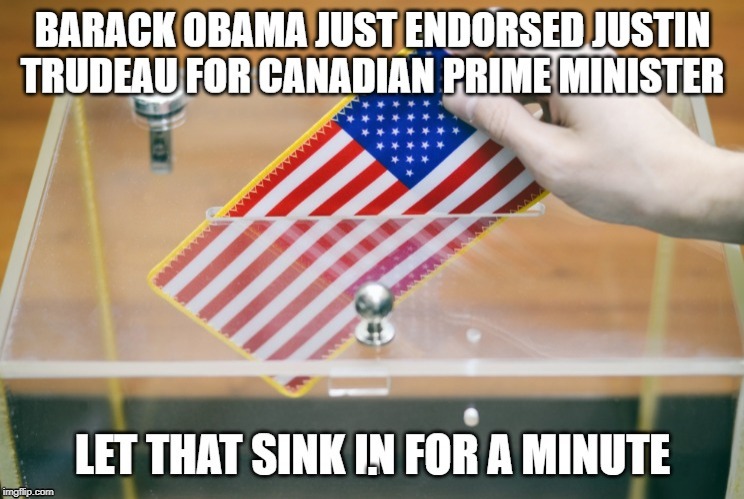 Election Interference American Style | . | image tagged in election interfercence,obama,canada,united states | made w/ Imgflip meme maker