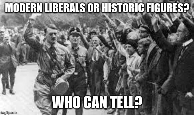 Nazi Germany Approves | MODERN LIBERALS OR HISTORIC FIGURES? WHO CAN TELL? | image tagged in nazi germany approves | made w/ Imgflip meme maker