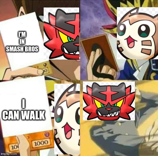 Yu Gi Oh | I'M IN SMASH BROS; I CAN WALK | image tagged in yu gi oh | made w/ Imgflip meme maker