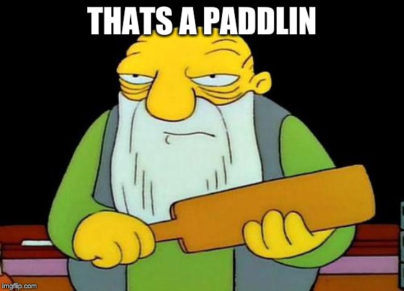 That's a paddlin' Meme | THATS A PADDLIN | image tagged in memes,that's a paddlin' | made w/ Imgflip meme maker