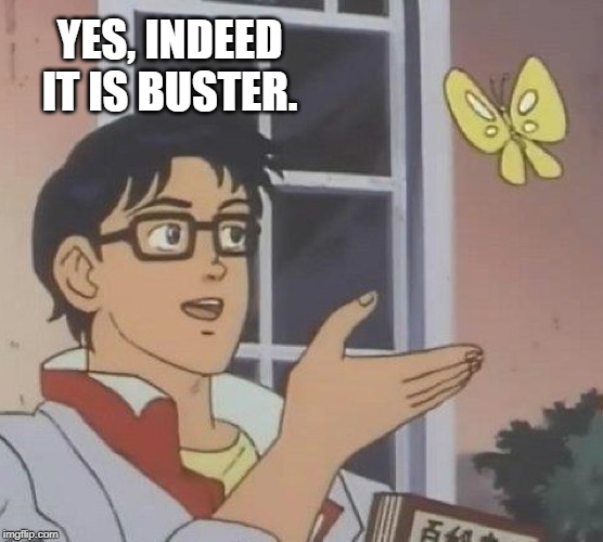 YES, INDEED IT IS BUSTER. | image tagged in memes,is this a pigeon | made w/ Imgflip meme maker