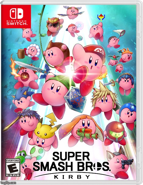 image tagged in kirby,smash bros,nintendo switch,memes | made w/ Imgflip meme maker