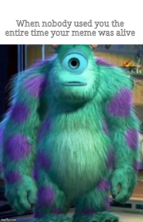 Poor sully | When nobody used you the entire time your meme was alive | image tagged in old memes | made w/ Imgflip meme maker