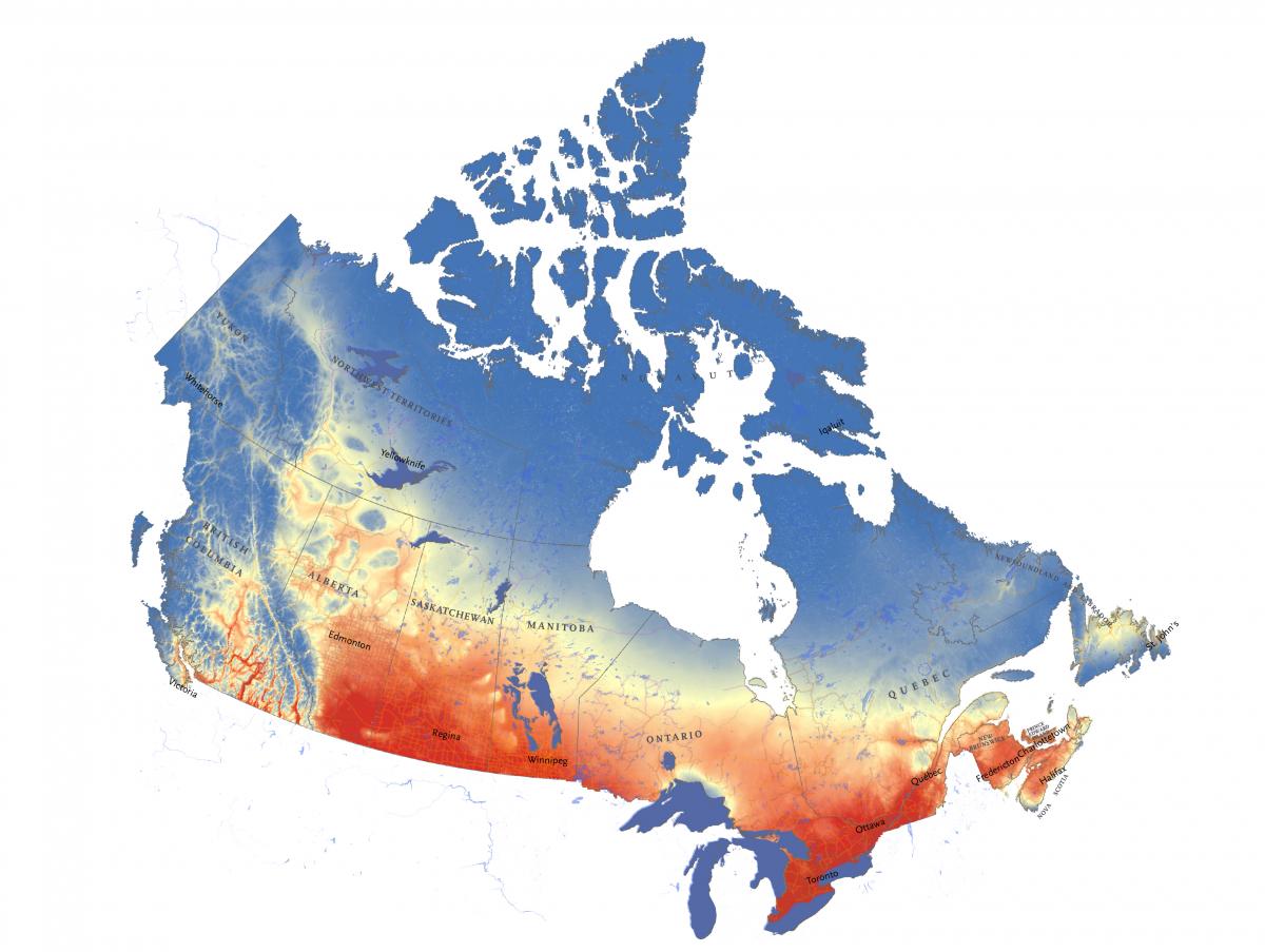 Canada Heat Map Blank Meme Template