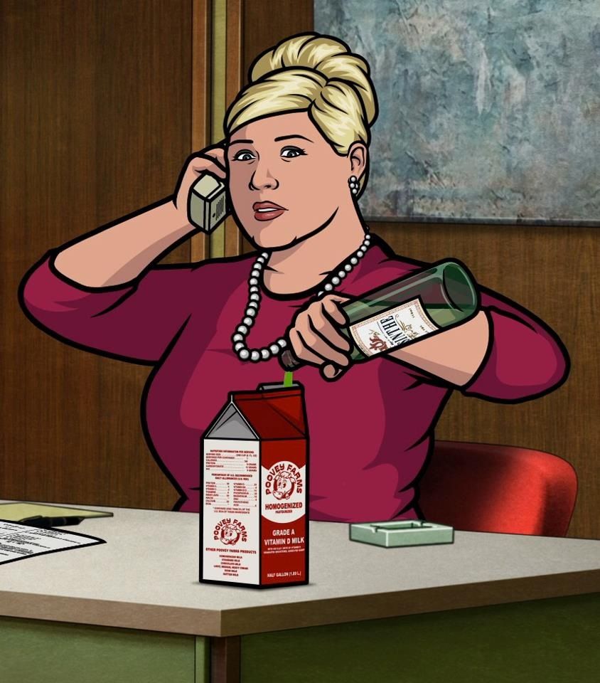 High Quality Archer Pam Poovey Green Russians Blank Meme Template