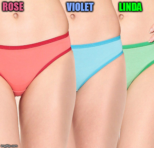 And Brittany goes commando. | ROSE; VIOLET; LINDA | image tagged in memes,fun,roses are red | made w/ Imgflip meme maker