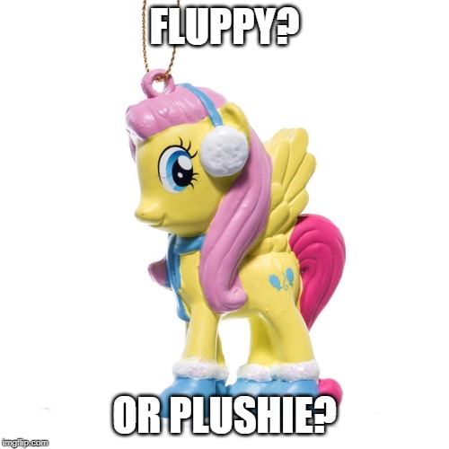 CURSED IMAGE | FLUPPY? OR PLUSHIE? | image tagged in my little pony friendship is magic,pinkie pie,fluttershy | made w/ Imgflip meme maker