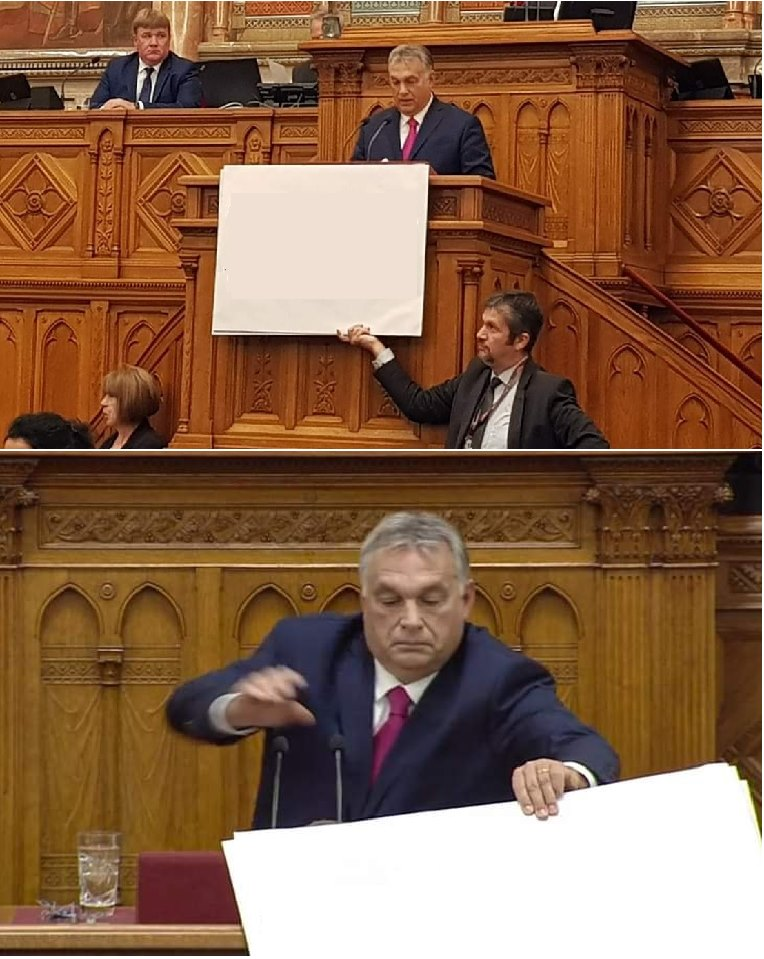 High Quality Orban steals board Blank Meme Template