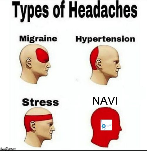 Types of Headaches meme | NAVI | image tagged in types of headaches meme | made w/ Imgflip meme maker