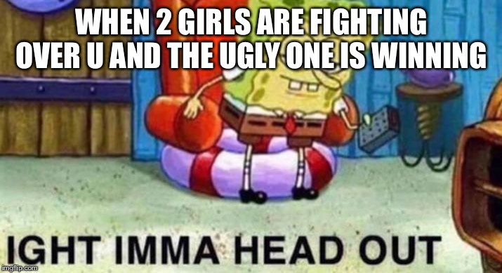 WHEN 2 GIRLS ARE FIGHTING OVER U AND THE UGLY ONE IS WINNING | image tagged in funny memes,epic | made w/ Imgflip meme maker