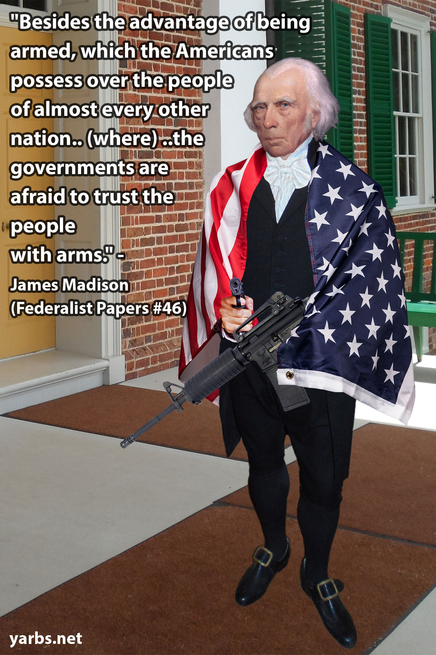 James Madison with AR-15 Blank Meme Template