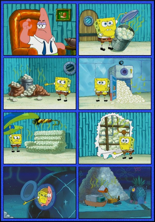 spongebob diapers Blank Meme Template