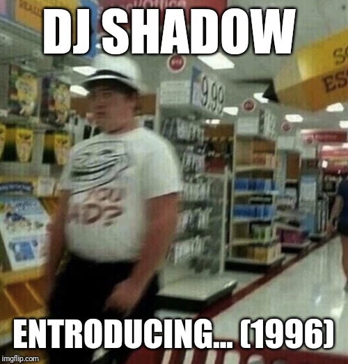 entroducing... parody | DJ SHADOW; ENTRODUCING... (1996) | image tagged in music,reference | made w/ Imgflip meme maker