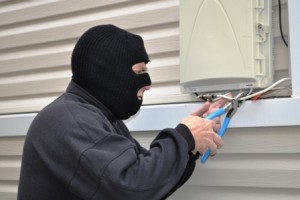 High Quality Burglar cutting phone line Blank Meme Template