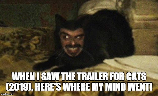 What we do in the shadows Catface XD | WHEN I SAW THE TRAILER FOR CATS (2019). HERE'S WHERE MY MIND WENT! | image tagged in what we do in the shadows,cat,face,creepy smile | made w/ Imgflip meme maker