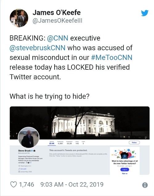 CNN Executive Steve Brusk Outed for Sexual Misconduct | image tagged in steve brusk,cnn fake news,cnn breaking news,project veritas,james o'keefe,sexual harrassment | made w/ Imgflip meme maker