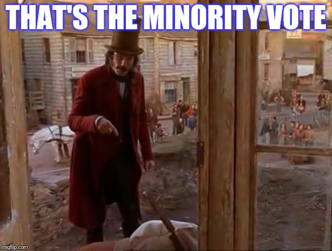 THAT'S THE MINORITY VOTE | made w/ Imgflip meme maker