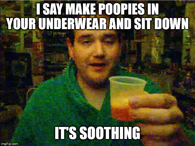Chris Chan fanta | I SAY MAKE POOPIES IN YOUR UNDERWEAR AND SIT DOWN IT'S SOOTHING | image tagged in chris chan fanta | made w/ Imgflip meme maker