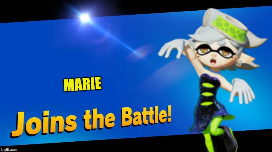 I just hope one of the assist trophies becomes a fighter, AND ITS NOT WALUIGI | MARIE | image tagged in blank joins the battle,splatoon,smash bros,memes | made w/ Imgflip meme maker