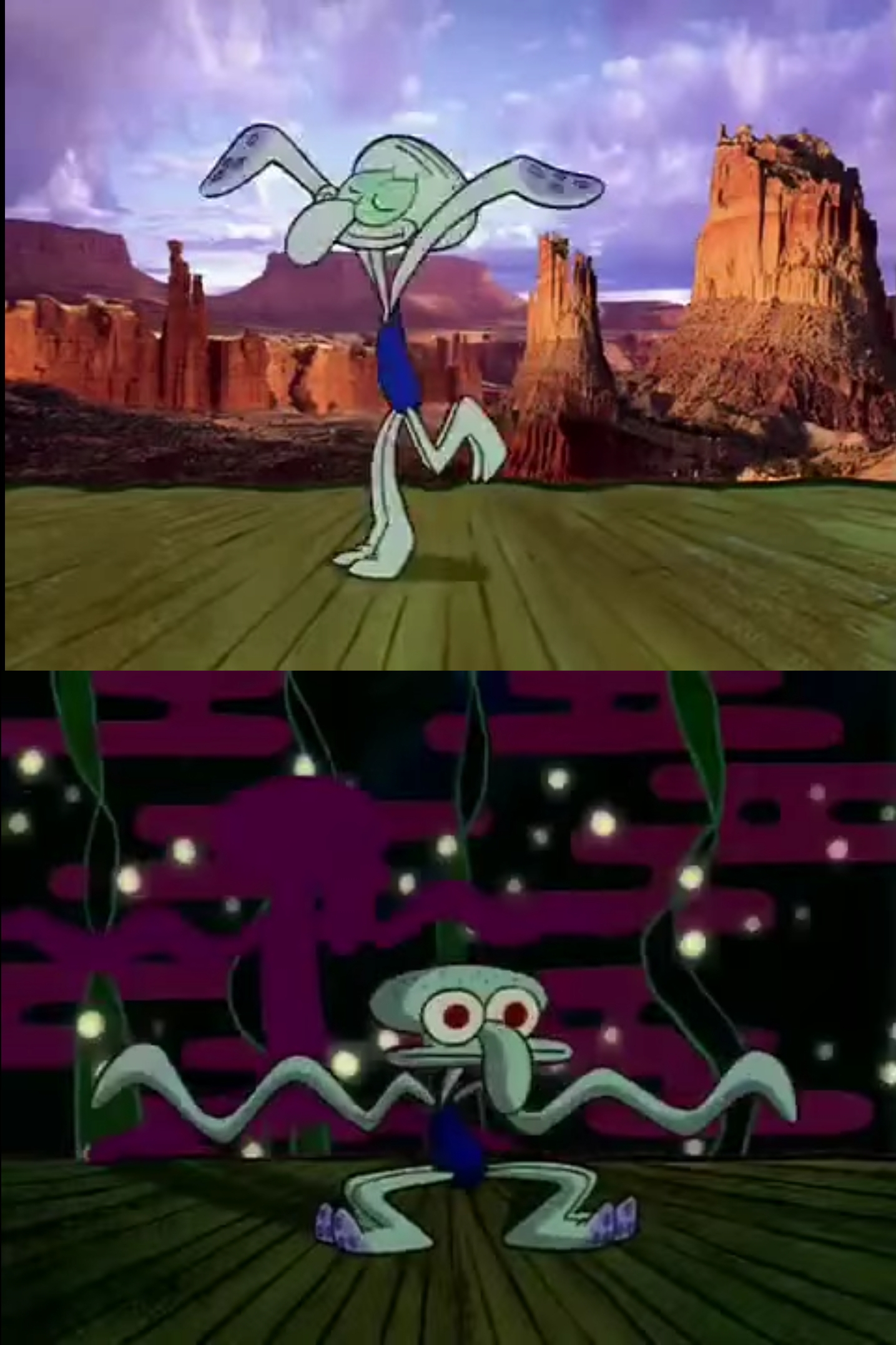 Squidward Dancing Blank Meme Template