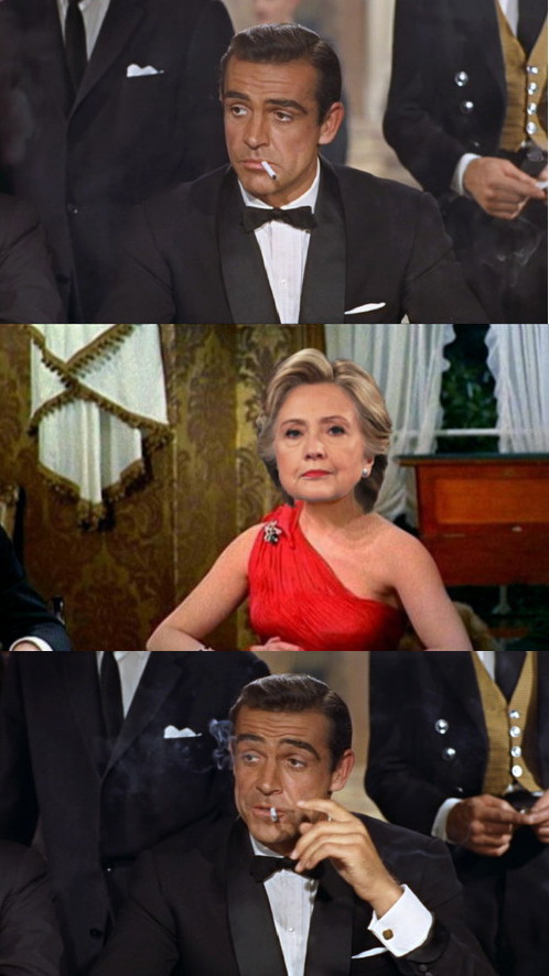 007 Meets Russian Agent Hillary Blank Meme Template