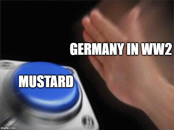 Blank Nut Button | GERMANY IN WW2; MUSTARD | image tagged in memes,blank nut button | made w/ Imgflip meme maker