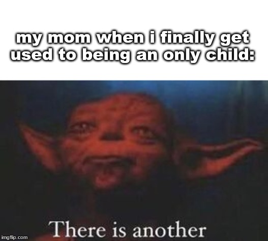 there is another child | my mom when i finally get used to being an only child: | image tagged in memes | made w/ Imgflip meme maker