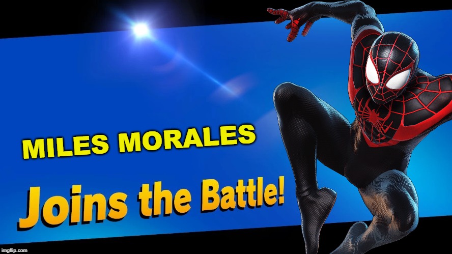 MILES MORALES | image tagged in miles morales,marvel,super smash bros,marvel comics,spider-man | made w/ Imgflip meme maker