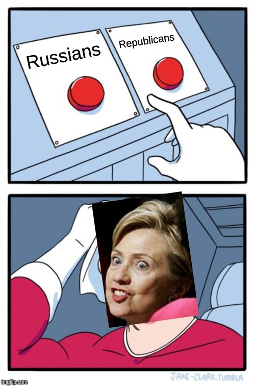 Two Buttons Meme | Russians Republicans | image tagged in memes,two buttons | made w/ Imgflip meme maker