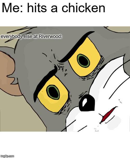 Unsettled Tom Meme | Me: hits a chicken; everybody else at Riverwood: | image tagged in memes,unsettled tom | made w/ Imgflip meme maker