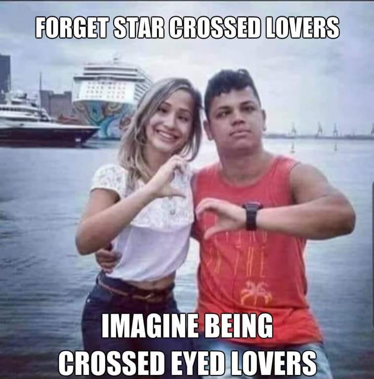 Cross eyed lovers Blank Meme Template