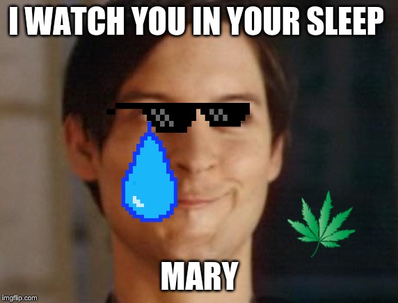 Spiderman Peter Parker Meme | I WATCH YOU IN YOUR SLEEP; MARY | image tagged in memes,spiderman peter parker | made w/ Imgflip meme maker