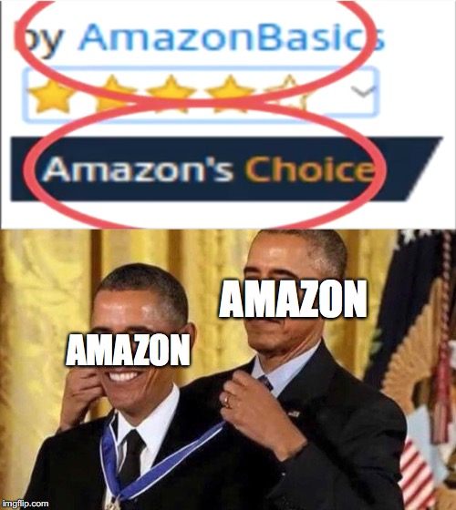 AMAZON; AMAZON | image tagged in obama medal | made w/ Imgflip meme maker