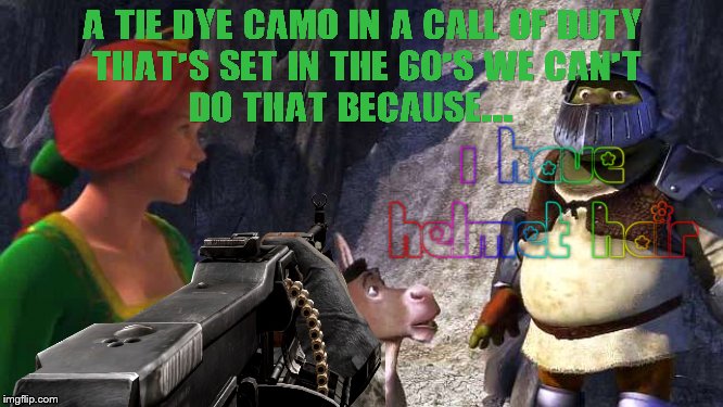 Meanwhile in 2010 | image tagged in call of duty,shrek,gaming,shrek good question,black ops,tv | made w/ Imgflip meme maker